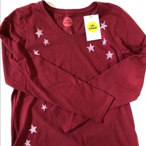 NWT Life is Good Star long sleeved tee.